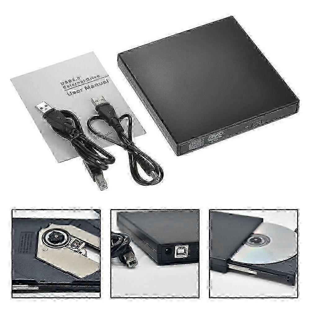 HJyang Slim USB External CD-RW DVD ROM Drive Writer Reader Burner For Laptop PC OAY miao4