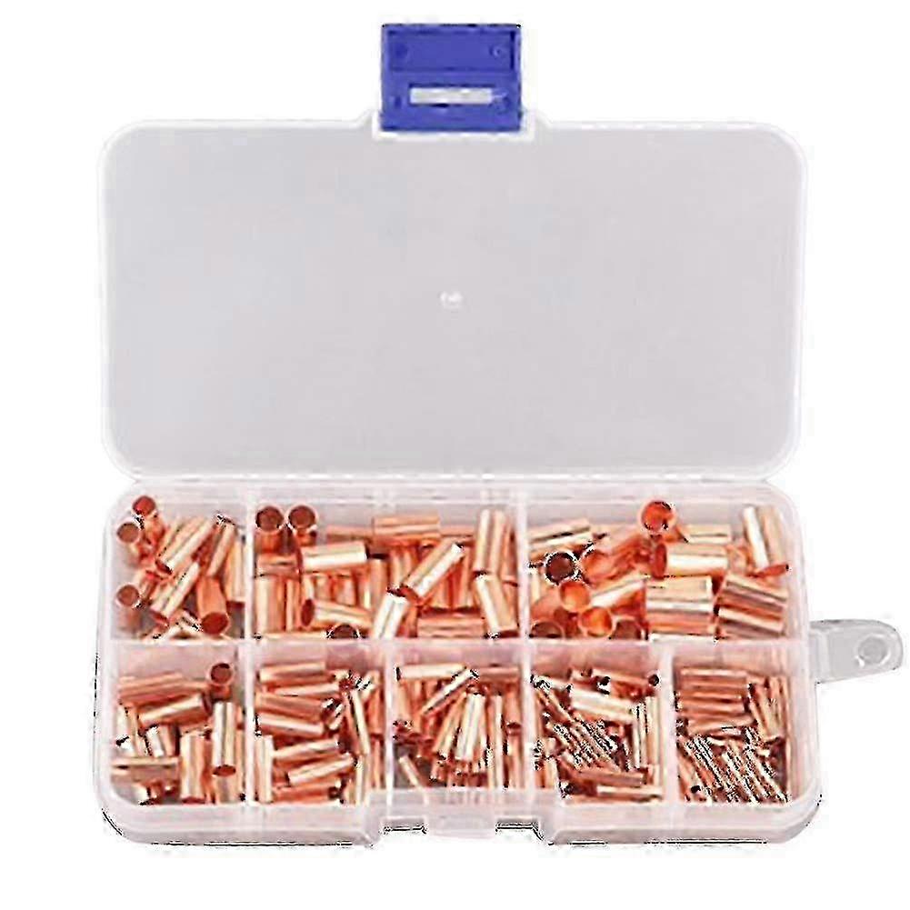 250Pcs GT Copper Connecting Pipe Wire Joint Terminal Boot Ferrules K f54