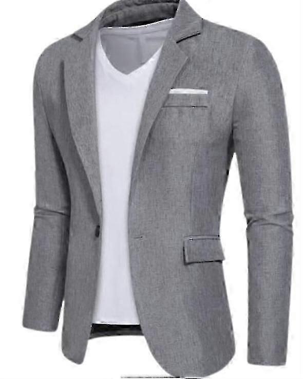 Lässiger Herrenblazer mit einem Knopf und schmaler Passform