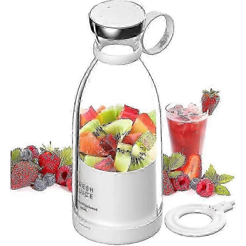 Small blender for shakes, personal USB rechargeable blender with 4 blades