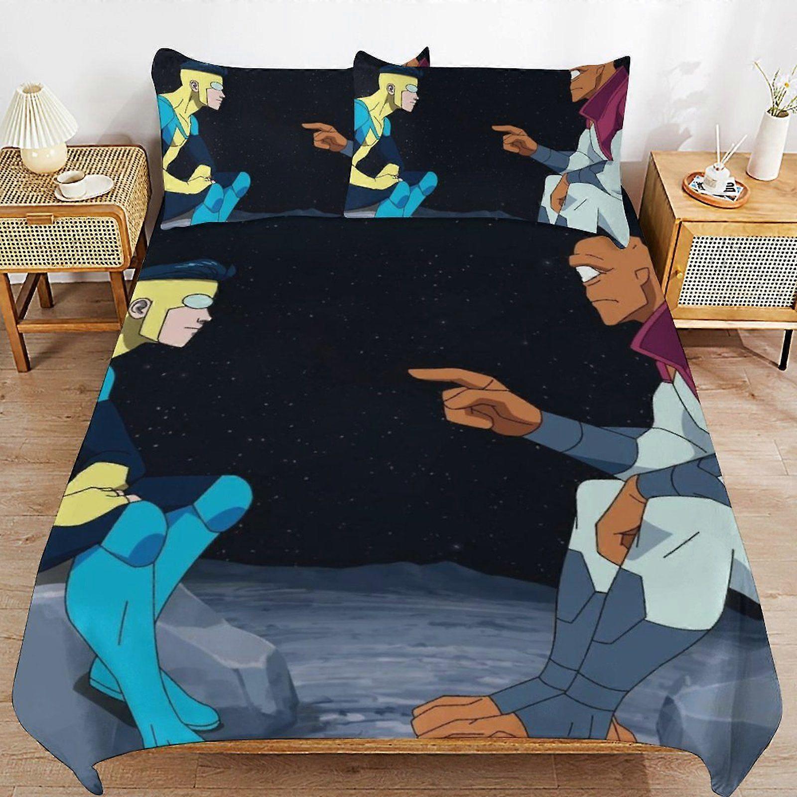 d472 Invincible Breathable Surface Smooth Construction Rest Focus Soft Zipper Duvet Cover Sets Fitment b472