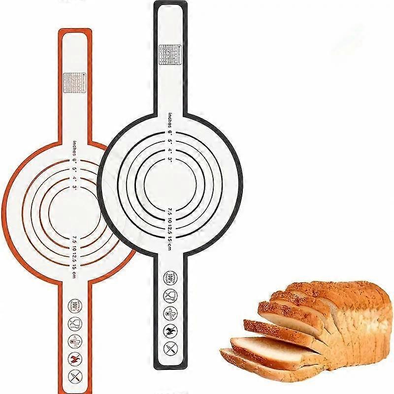 Random Color Oven Mat, 1 Count Reusable Non-stick Long Handle Silicone Baking Pot Mat, Round Bread Baking Mat, Suitable for Dough Pastry, Ho
