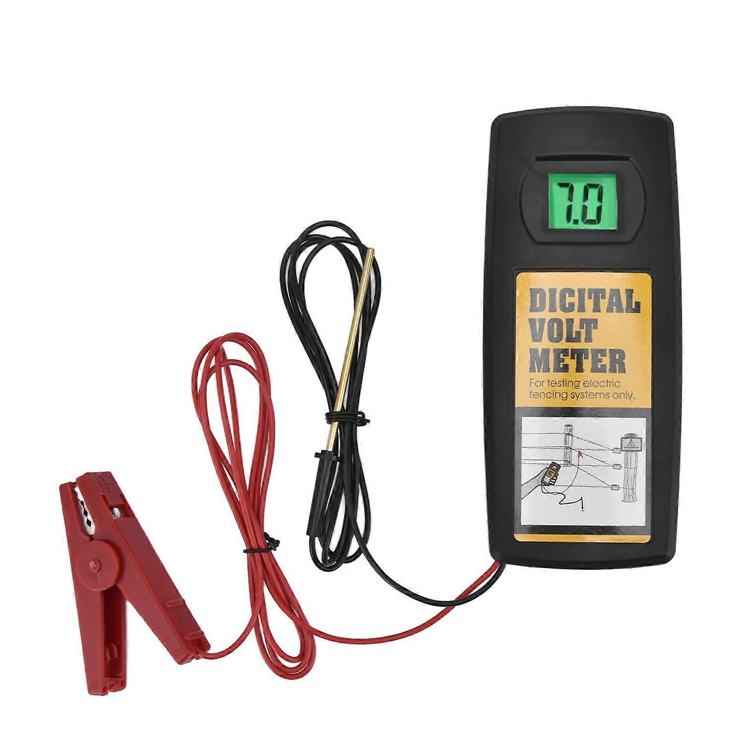 Electric Fence Voltage Meter 9.9KV LCD Digital Display Voltage Tester with Backlight 200‑9900V
