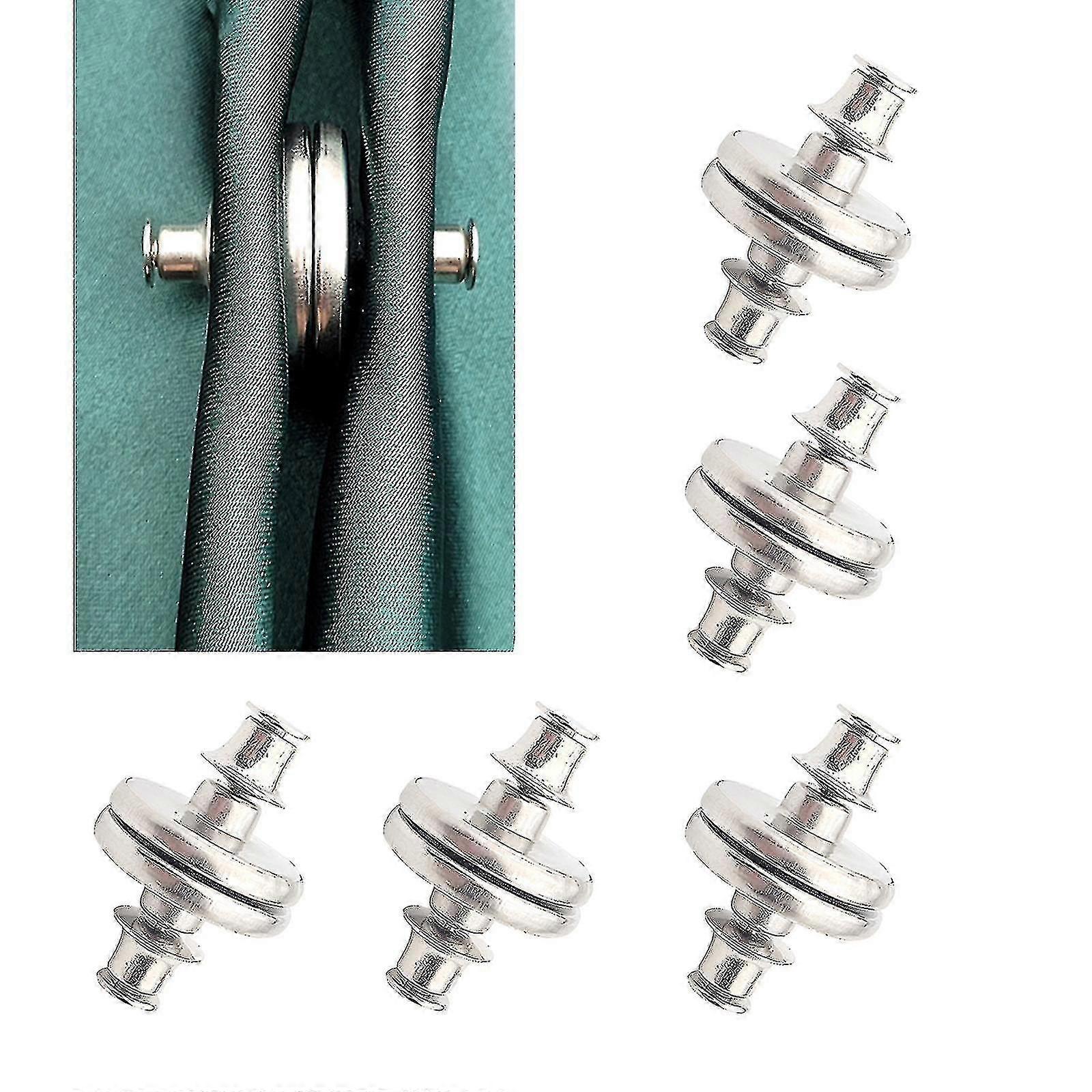 10pcs Curtain Magnets Closure With Tack Curtain Weights Magnets Button Curtain Magnetic Holdback Button Prevent Light From Leaking