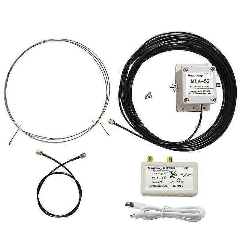MLA-30+ (Plus) Antenne de réception active en anneau 0,5-30 MHz Faible bruit Ondes courtes moyennes