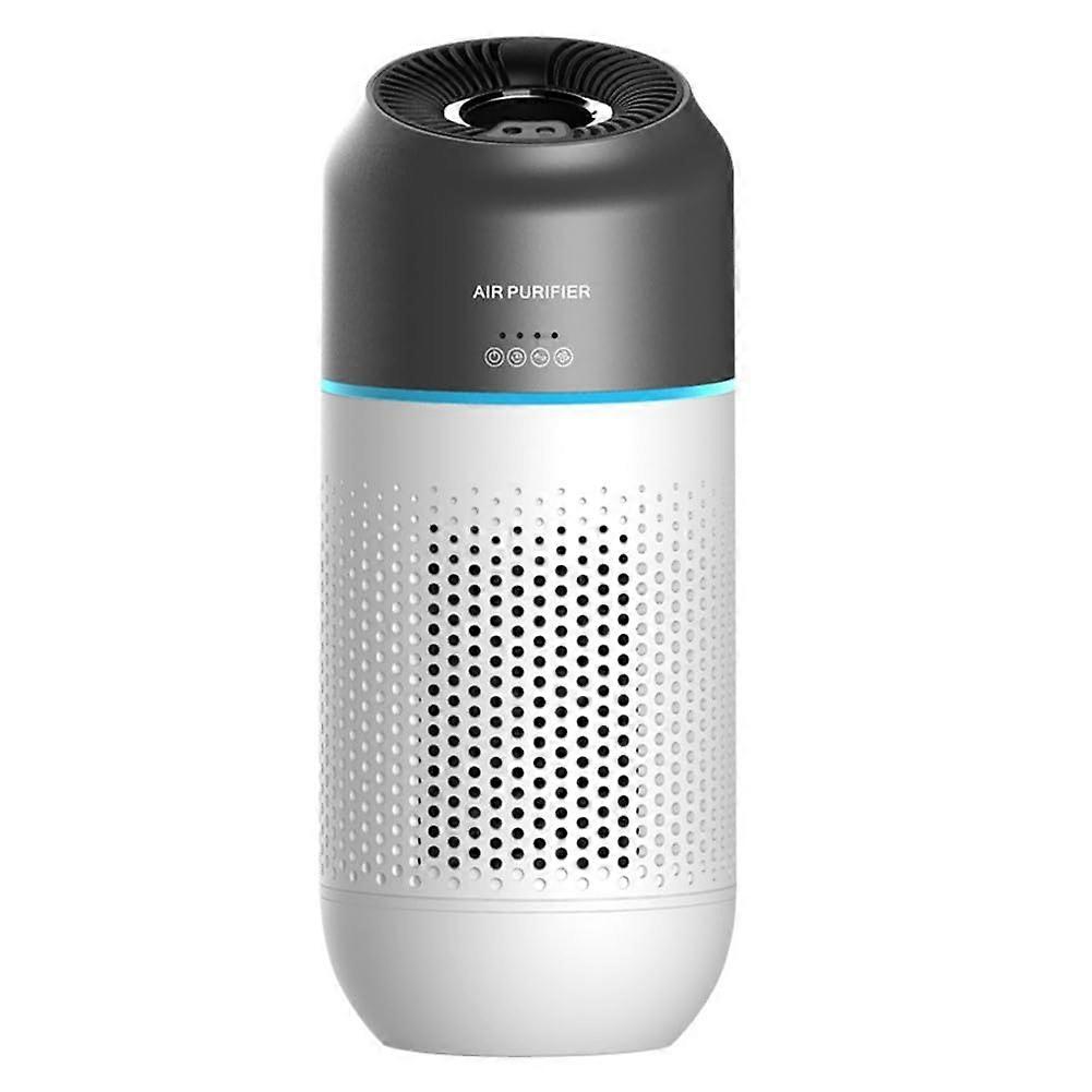 Portable Mini Air Purifier 360° Coverage for Car Bathroom Office Low Noise Energy Saving White Black