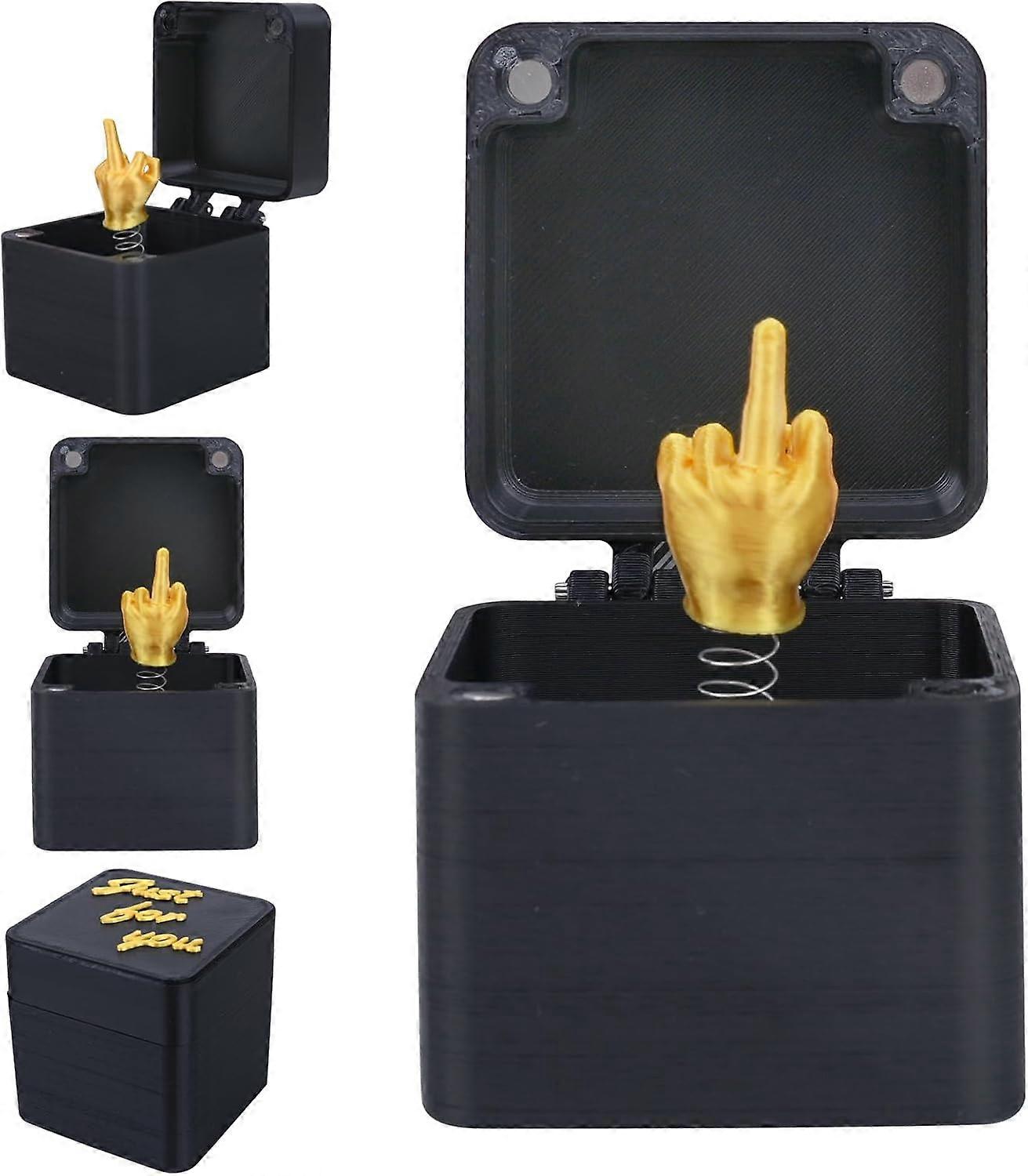 Middle Finger Gifts, Hilarious Middle Finger Surprise Gift Box, Spoof Hand Prank Pop Up Prop with Box for Adults,Perfect Adult Prank Pop Up Gift