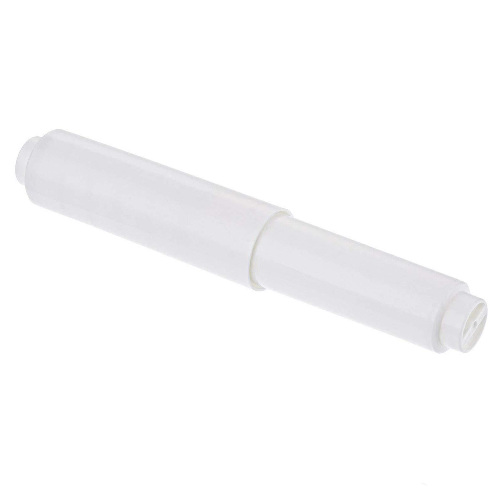 Toilet Paper Holder Roller Replacement with Retractable Spring for Bathroom Tissue Dispenser White