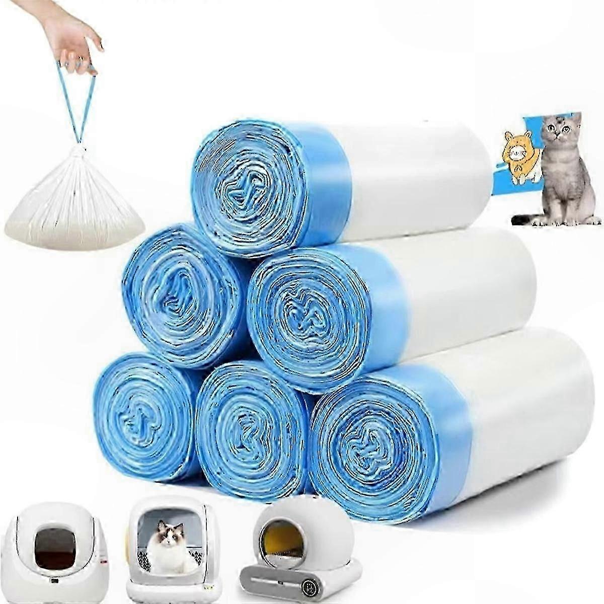 90-Pack Cat Litter Bags Compatible with Self-Cleaning Litter Boxes