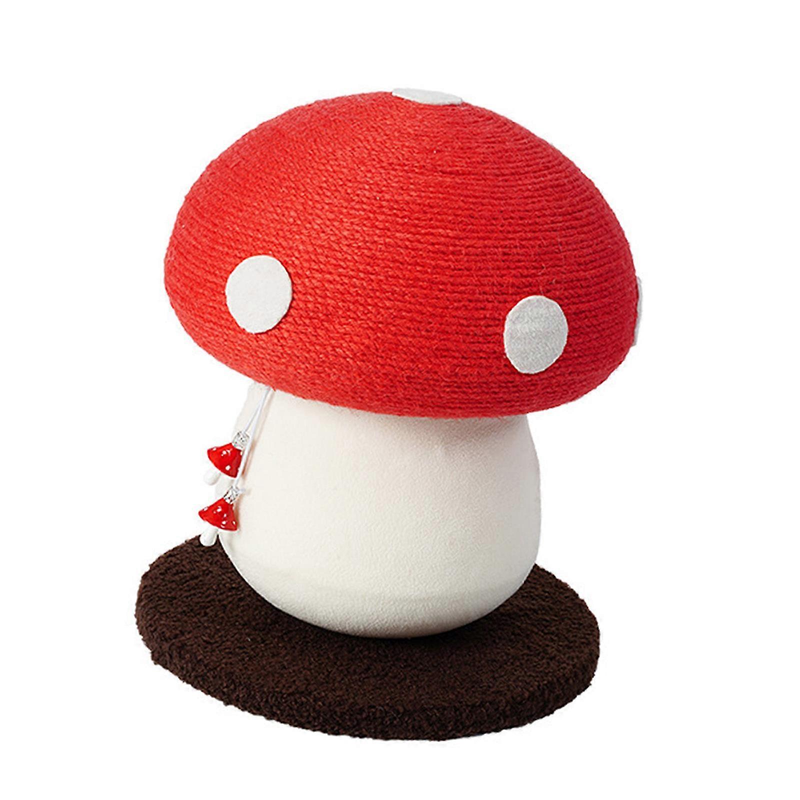 Elegant Mushroom Structure Puss Scratching Post Comfortable Lounging Secure Assembly Kittens Multicolor