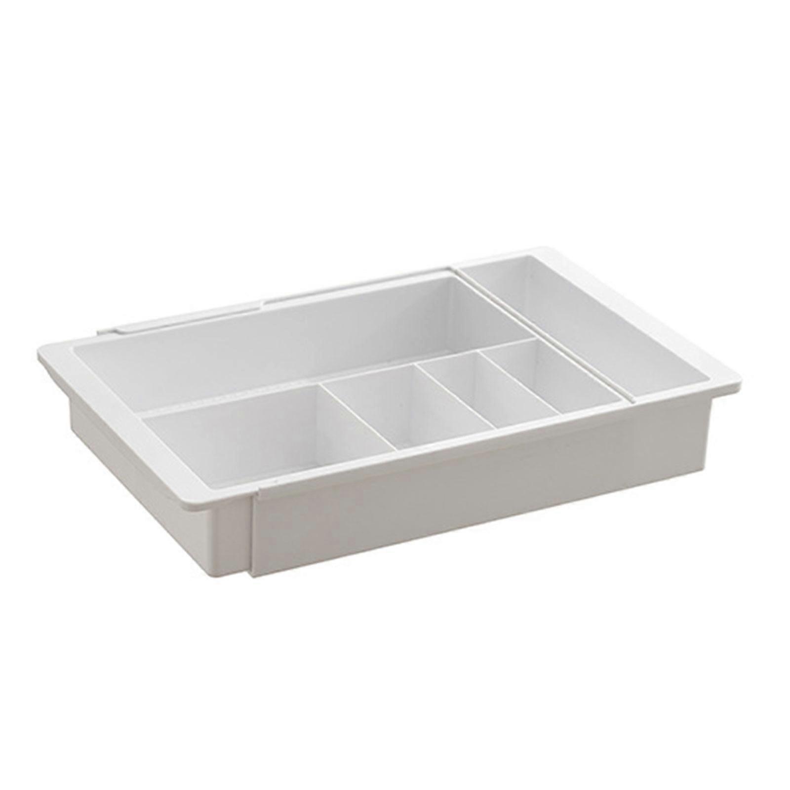 Space Saving Plastic Multi Compartment Organiser Drawer Box For Stationery Electronics Storage Smooth Sliding Drawers Multicolor