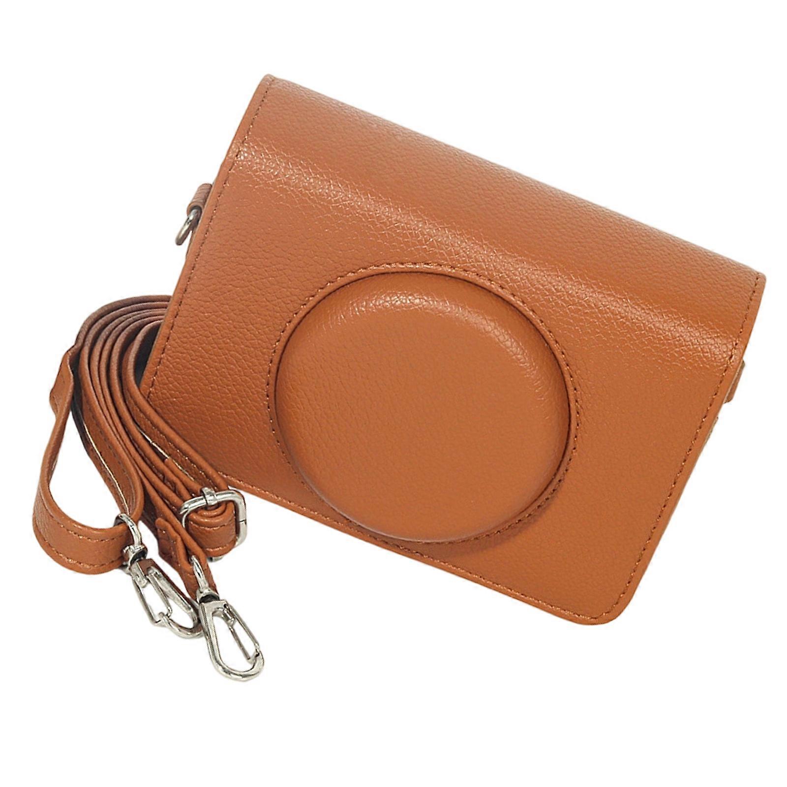 Precise Fit Instantly Camera Case Soft PU Construction AntiSlip Interior Secure Storage Bag For C210R Outdoor Activity  brown