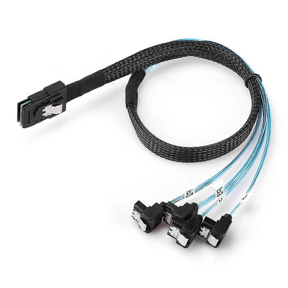Hard Drive Cord Computer Accressory Server Cable Mini SAS 36-Pin TO 4SATA 90° 0.5-Meter0.5meter