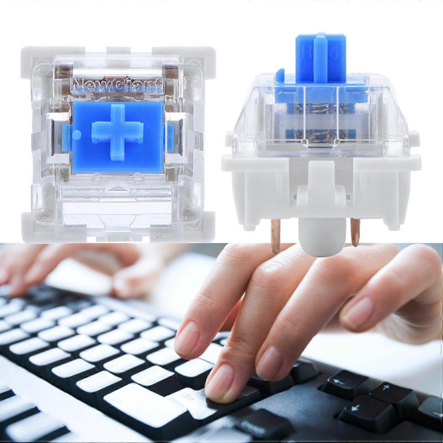 10 PCs Mechanical Keyboard Switch Plate Mounted Blue Switch for NewGiant RGB Series