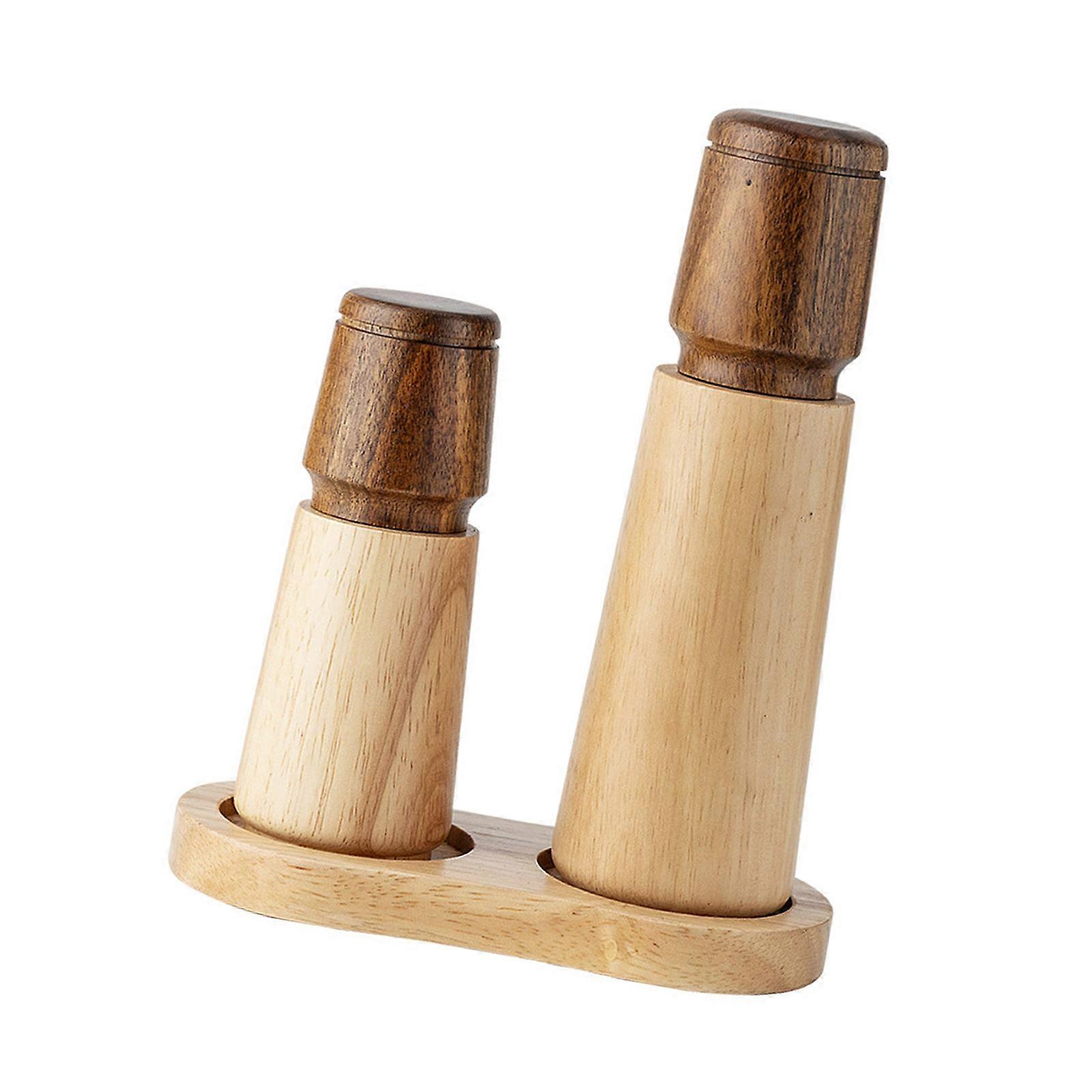 Manual Wood Salt and Spices Mill Set Adjustable Grinding Mechanism Functional Wood Peppers Mill Practical Grinding Tool Multicolor