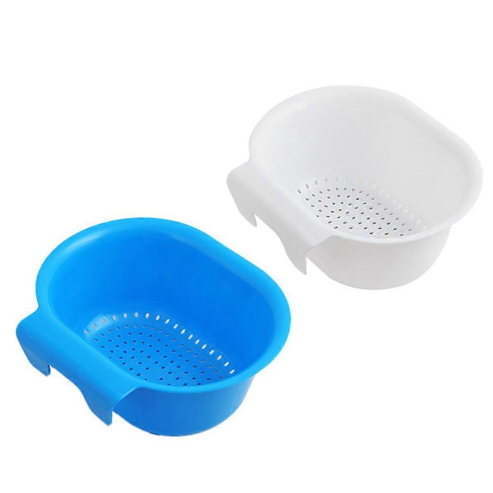 2PCS Washing Vegetable Fruit Sink Basket Creative Practical Drain Basket