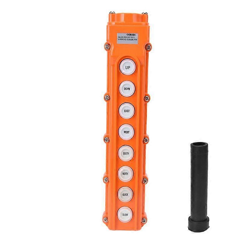 Crane Controller Hoist Remote Control Station Push Button Switch 8 Ways COB?64 220V/500V