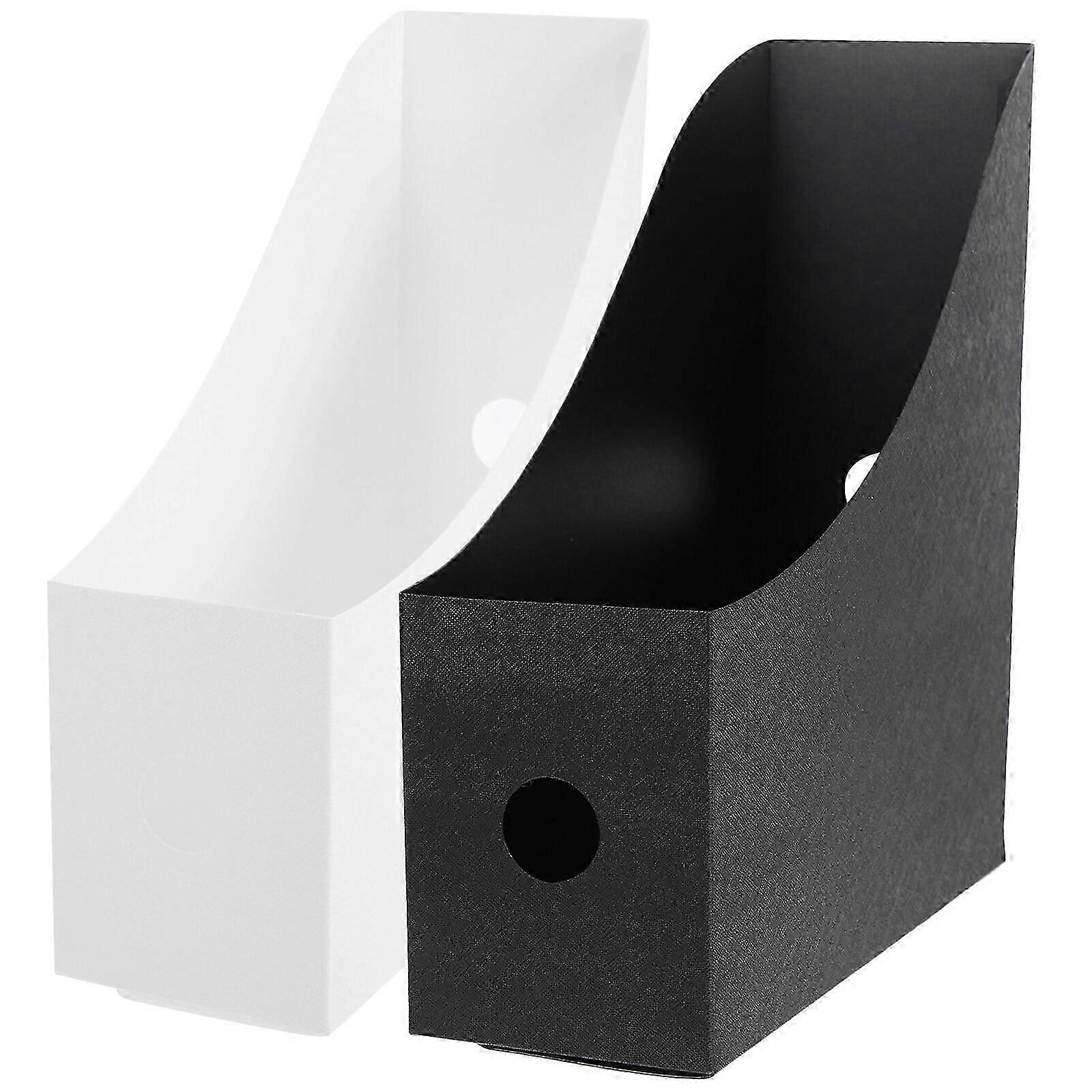 2 Pcs Document Stand Tabletop Magazine File Holder Daily Use Office Supplies Storage Box