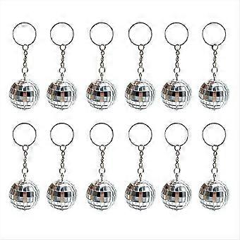 72Pc Disco Ball Keychain 70s Mini Disco Keychain Disco Ball Key Chain