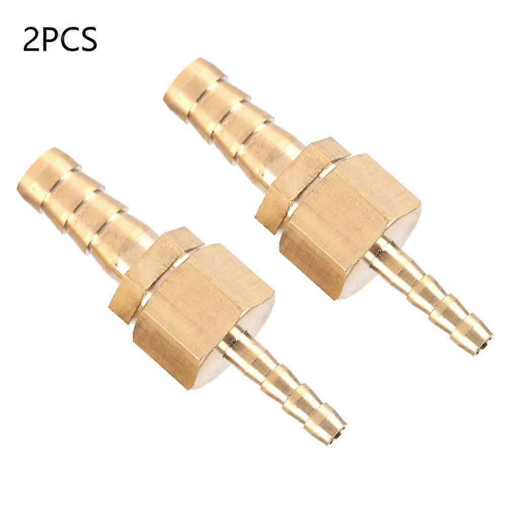 to 6mm Brass Hose Barb Tail Reducer Connector, 2 Units