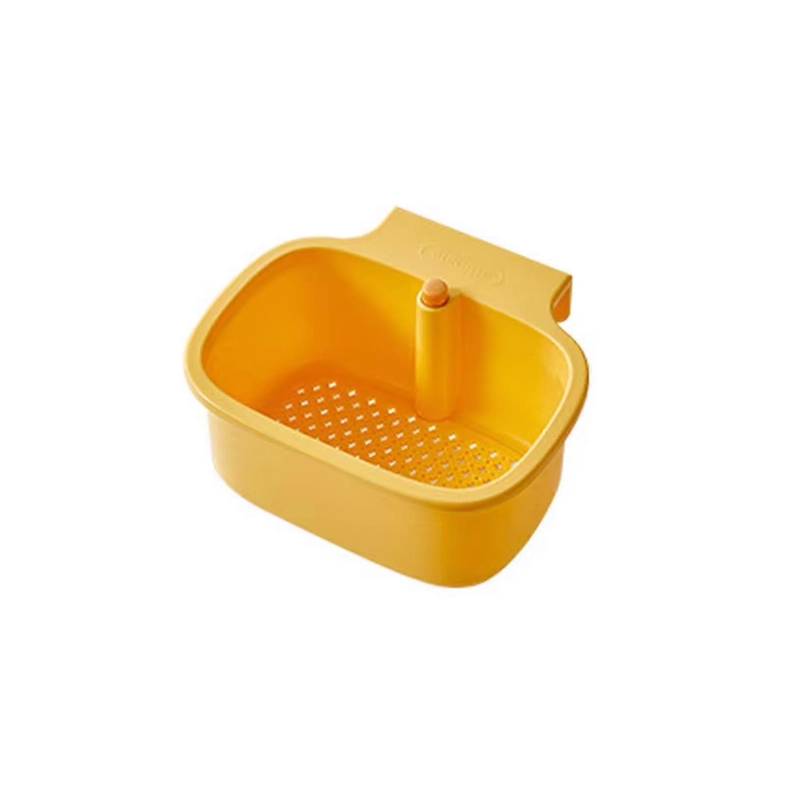Sink Strainer Basket with Dual Function Design, Corner Fit Kitchen Organizer and Easy Clean Orange