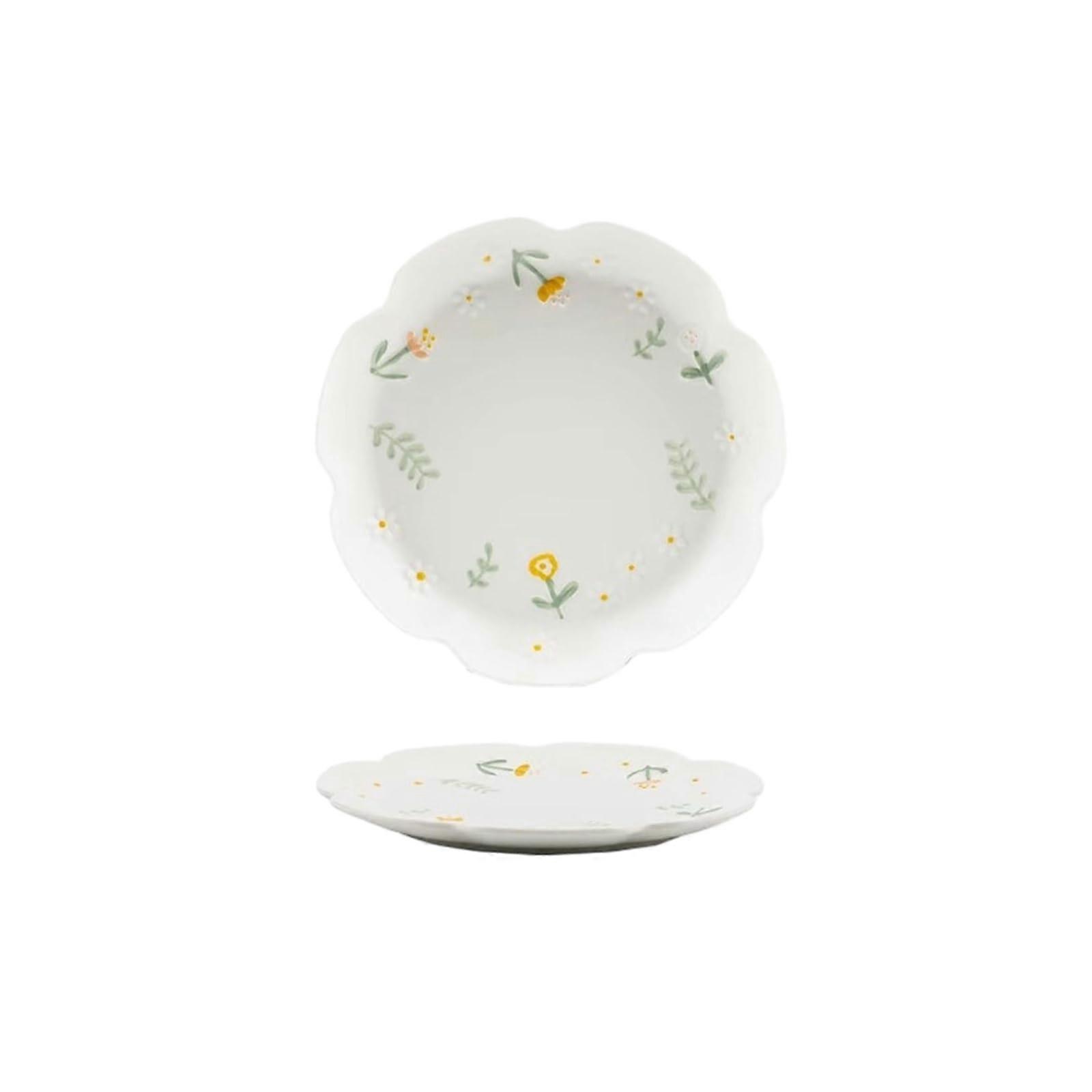 Ceramic Serving Platter 8.5 Inch Microwave Dishwasher Safe Scratch Resistant Elegant Design