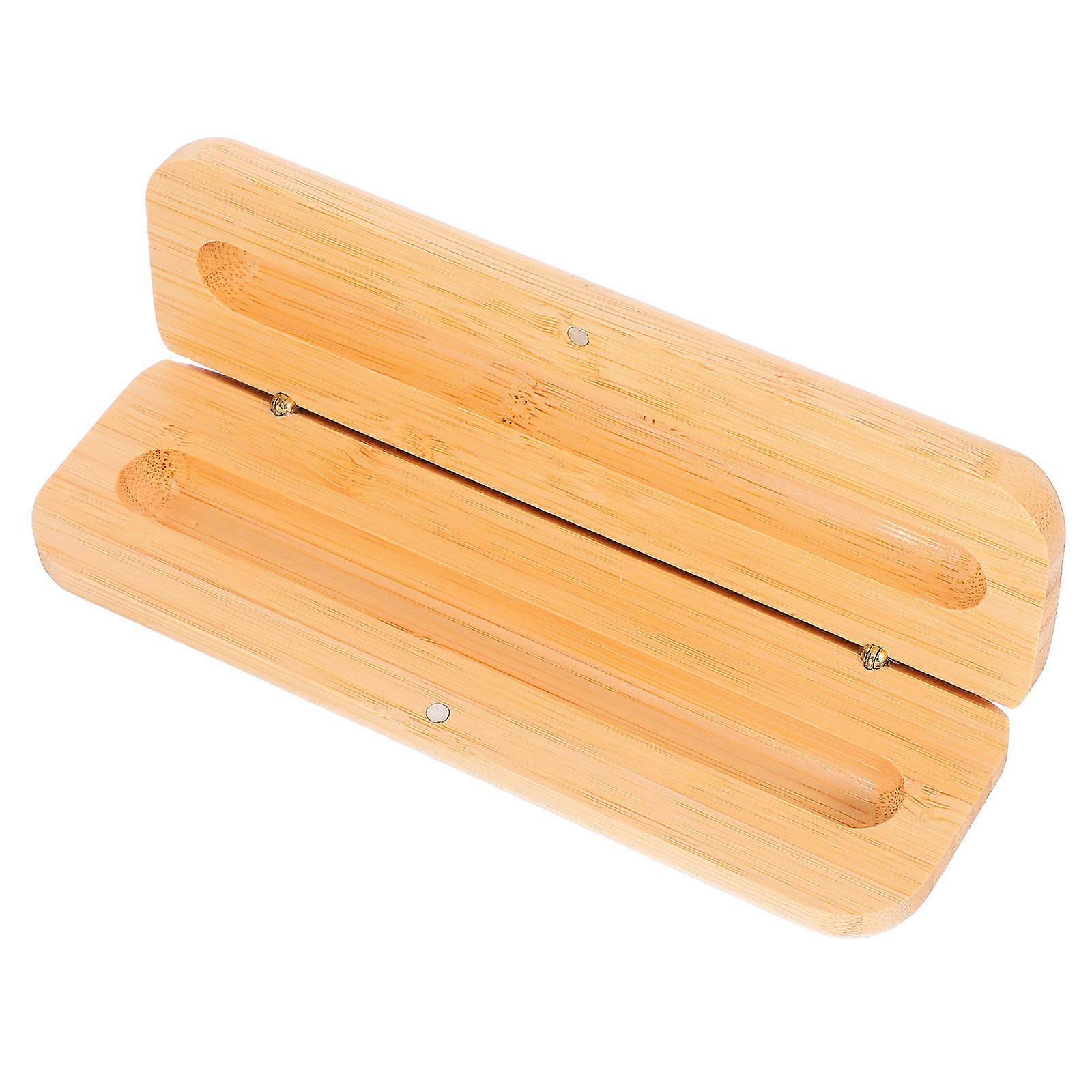 Bamboo Pen Box for Storage Use with Elegant Design 4Pcs Set