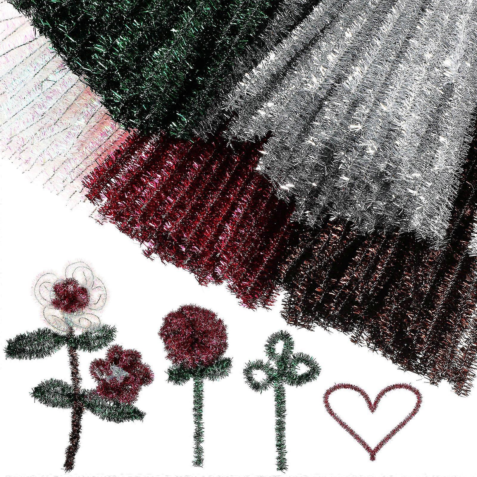 Twisting Metallic Pipe Cleaners Silver Craft Supplies 500Pcs