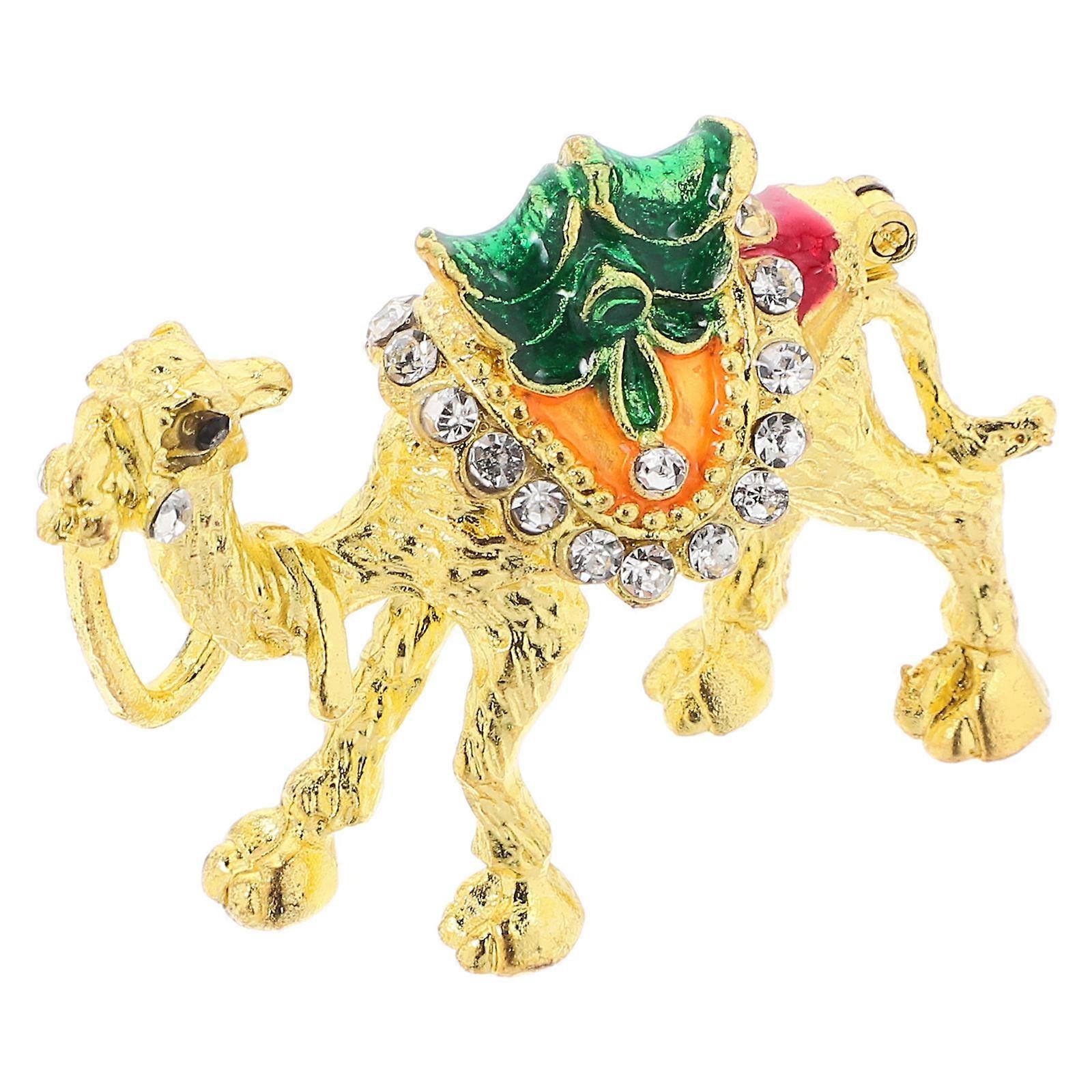 Camel Jewelry Box for Jewelry Golden Zinc Alloy Trinket Holder