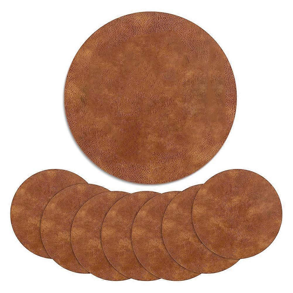 Placemats, Set of 8 Heat Resistant, Waterproof Round Table Mats