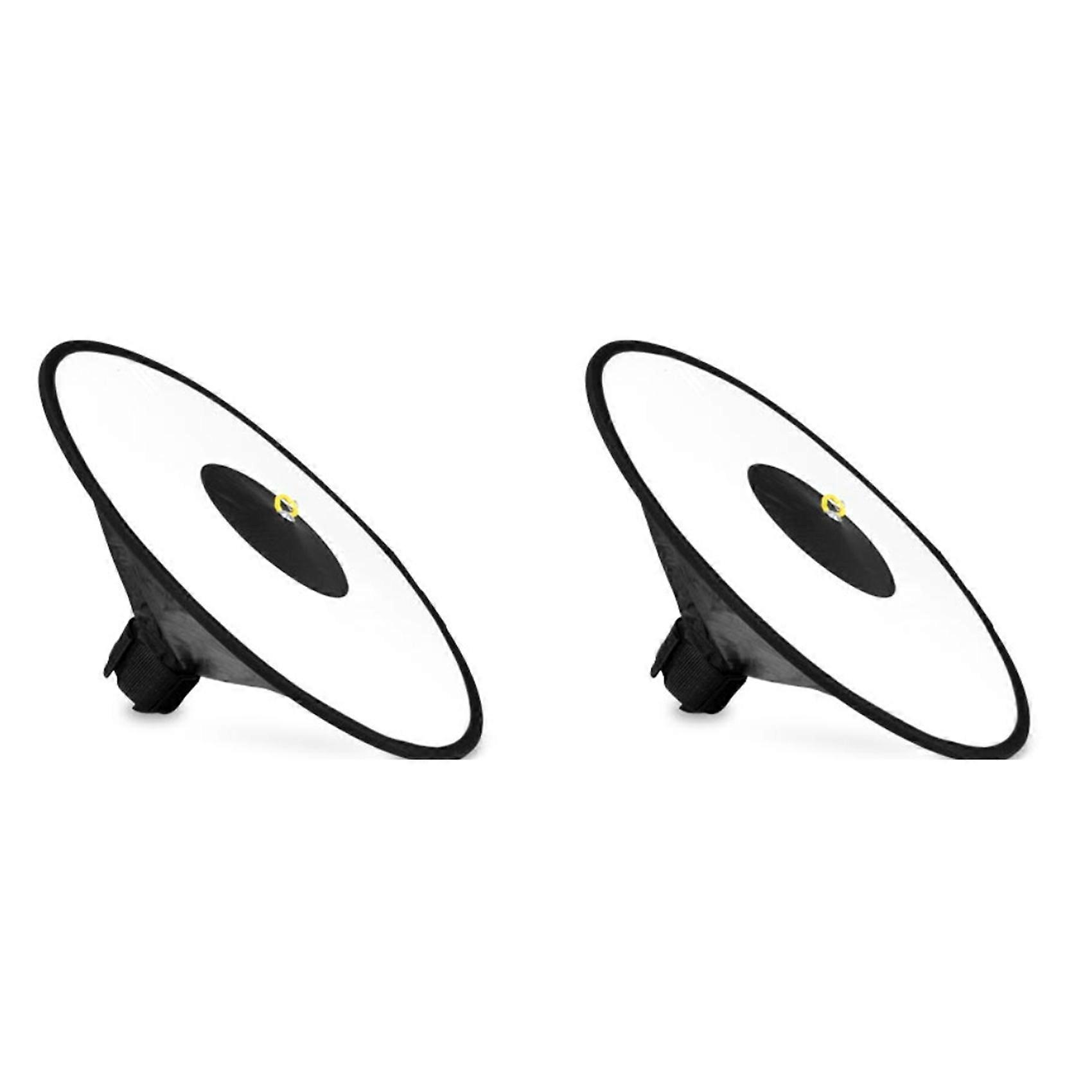 2X Universal 44cm Round Flash Softbox Portable Foldable Style Speedlite Diffuser Reflector Strap for Camera Flash