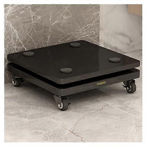 Subwoofer Isolation Stand with Adjustable Spikes, Speaker Platform with Wheels for Studio Monitors, 30x35cm Black