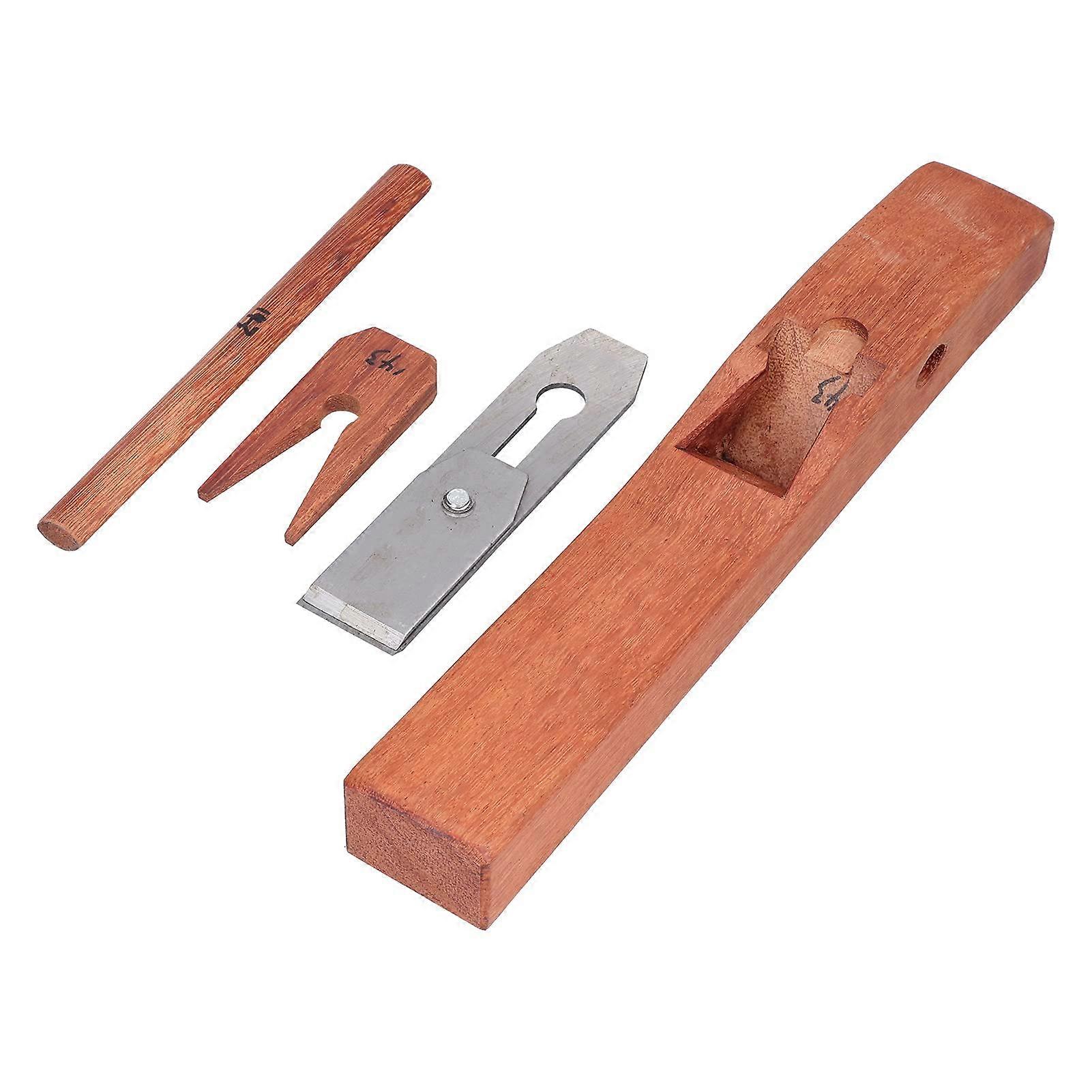 Woodworking Hand Plane with Ergonomic Handle, Durable Teak Wood Planer for Carpentry and Trimming