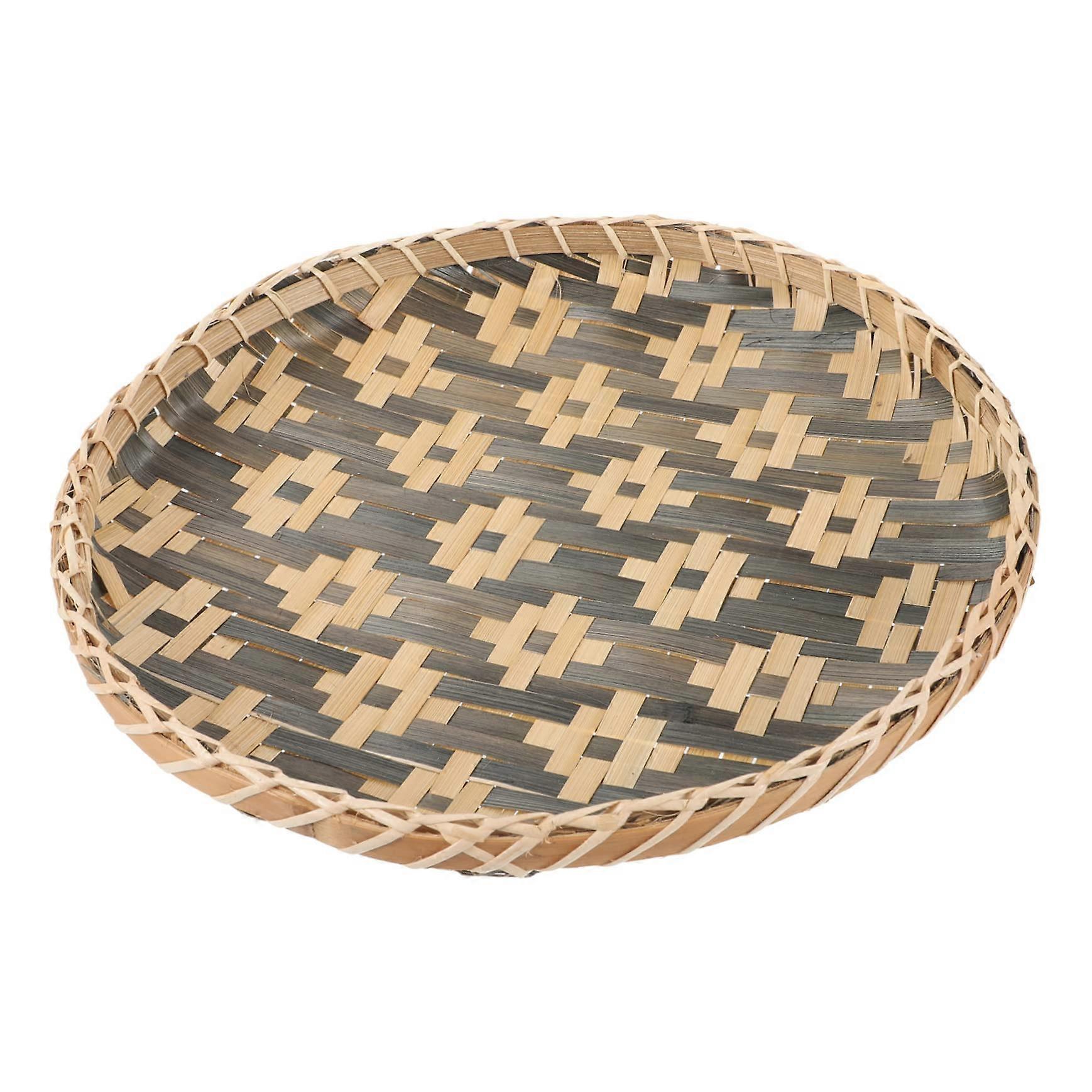 Woven Wall Baskets Rustic Round Bamboo Wall Hanging for SpaceSaving Home and Kitchen Decor