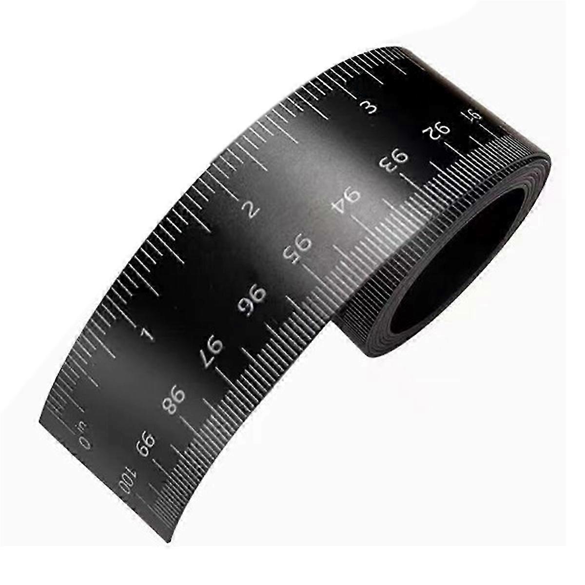 1 قطعة 100 سم مسطرة مغناطيسية مسطرة مغناطيسية مرنة مع كل من بوصة وسنتيمتر المغناطيس قياس الشريط