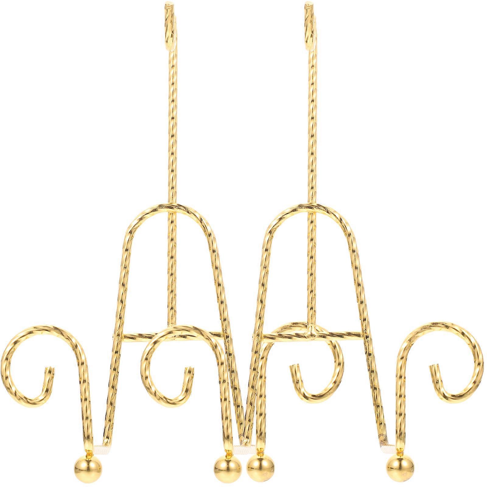 2Pcs Coffee Cup Rack Metal Plate Display Stand Ideal for Desktop Use