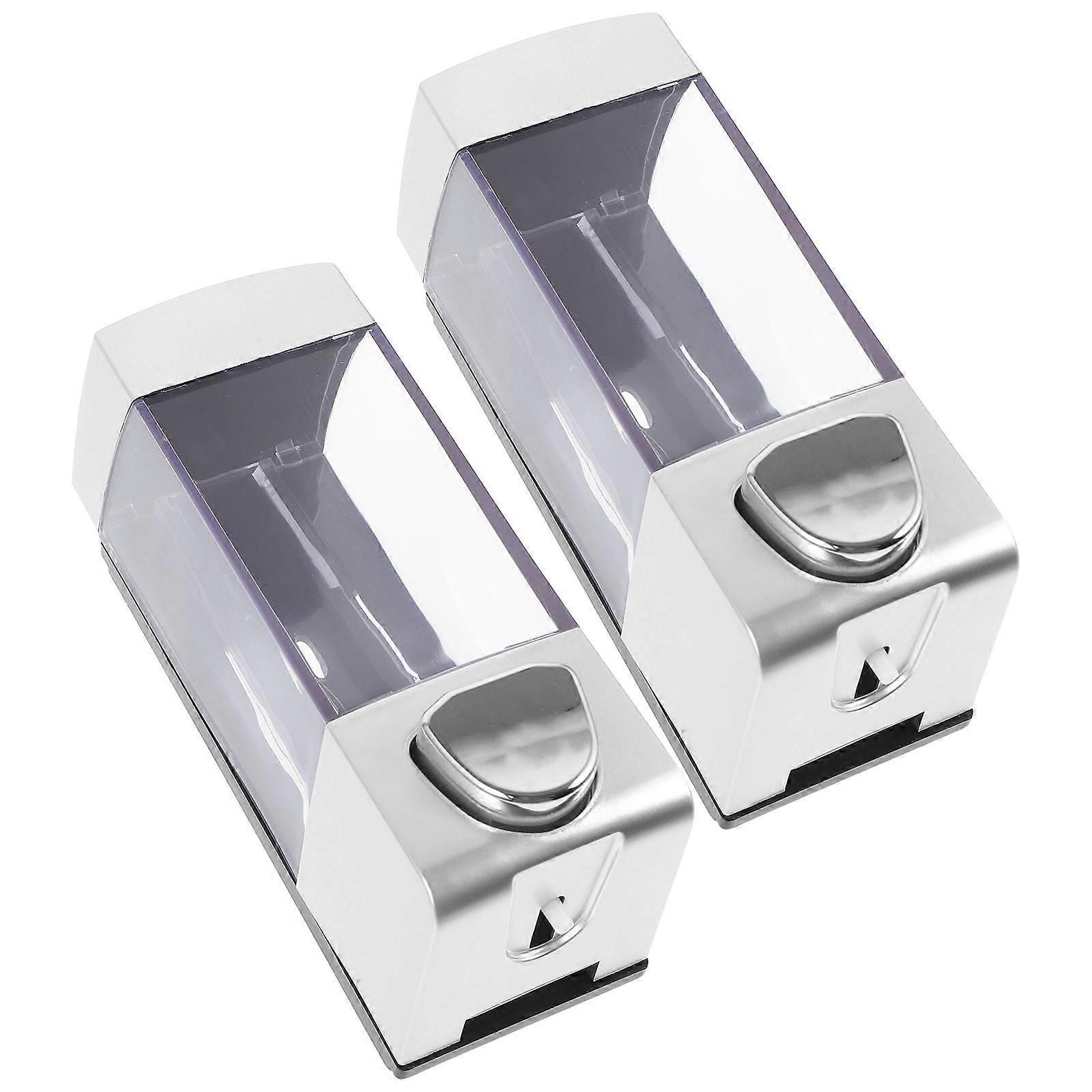 Wall Mounted Soap Dispenser for Bathroom Pressed Shampoo 2Pcs