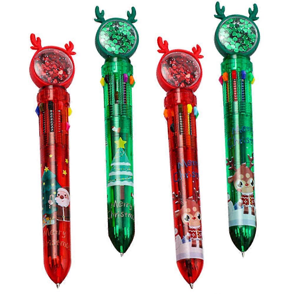 Creative Ballpoint Pens Christmas Design for Writing Use 4Pcs Pack