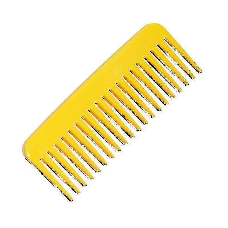 26-27 Wide Tooth Comb Anti-static Handleless Comb Thick Smooth Massage (yellow)