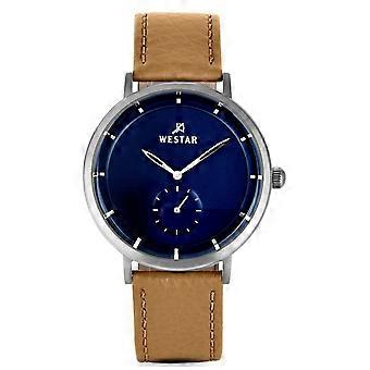 Westar Profile Lederarmband Blaues Zifferblatt Quarz 50246STN184 Herrenuhr