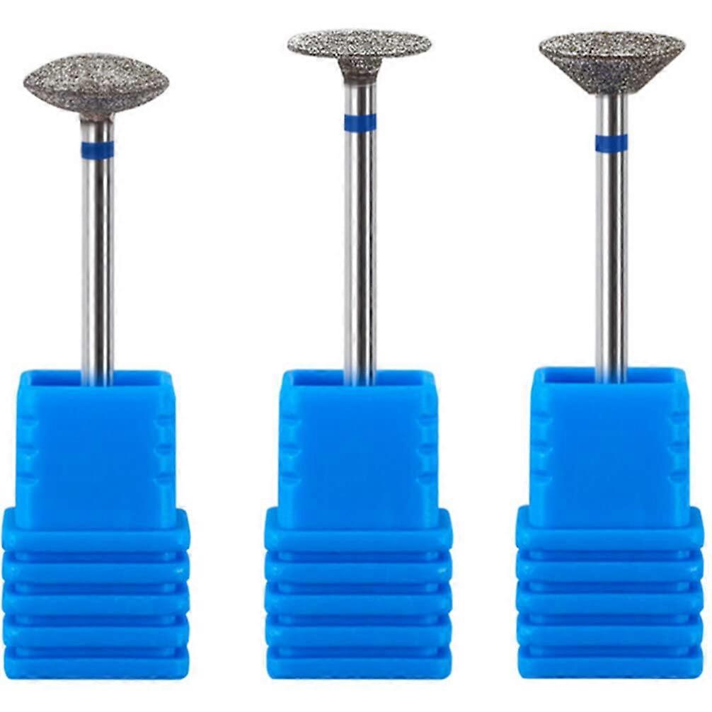 3 Pcs Professional Diamond Nail Drill Bits Set for Efficient Cuticle Removal Acrylic Gel Nails