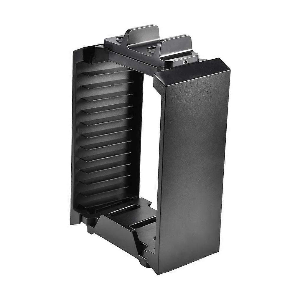 Vertical Cooling Stand with Dual Controller Charging Dock and Game Storage Organizer for PS5