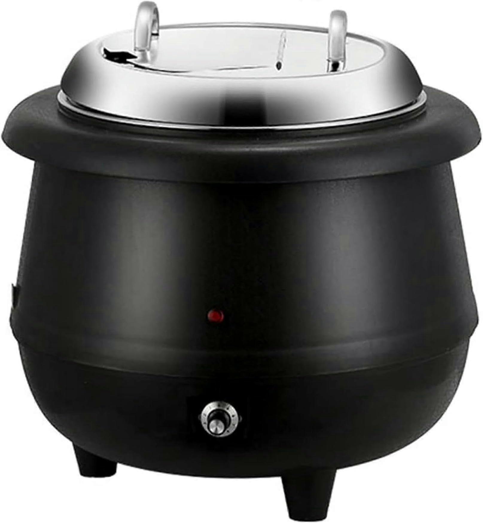 13L Commercial Electric Soup Kettle with Variable Temperature Control, Large Buffet Warmer Pot