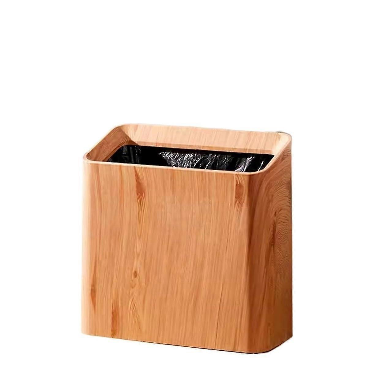 Large 20L Plastic Trash Can Lidless Garbage Bin for Kitchen Living Room Bedroom, Grey