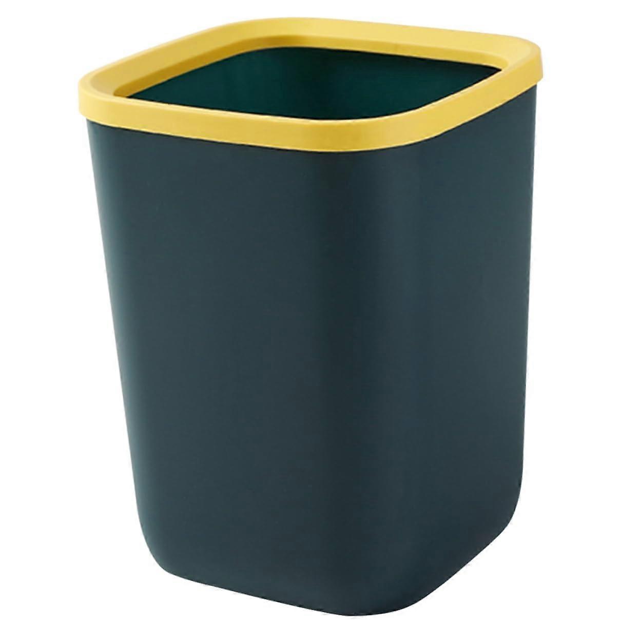 Square Kitchen Trash Can with SpaceSaving BreakResistant Design for Home Bedroom and Office