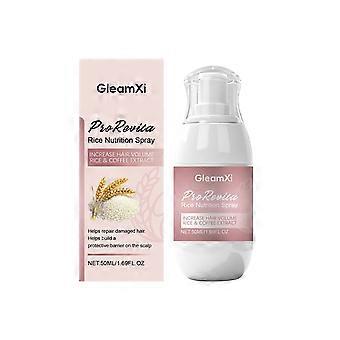 Spray capillaire au riz 50 ml - Massage quotidien doux du cuir chevelu pour hydrater, lisser et donner du volume aux cheveux.