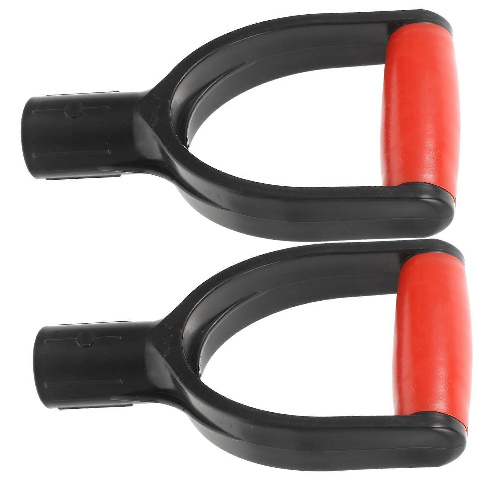 2pcs Ergonomic D Shovel Handle Replacement with Durable Plastic Grip for Snow and Garden Tools