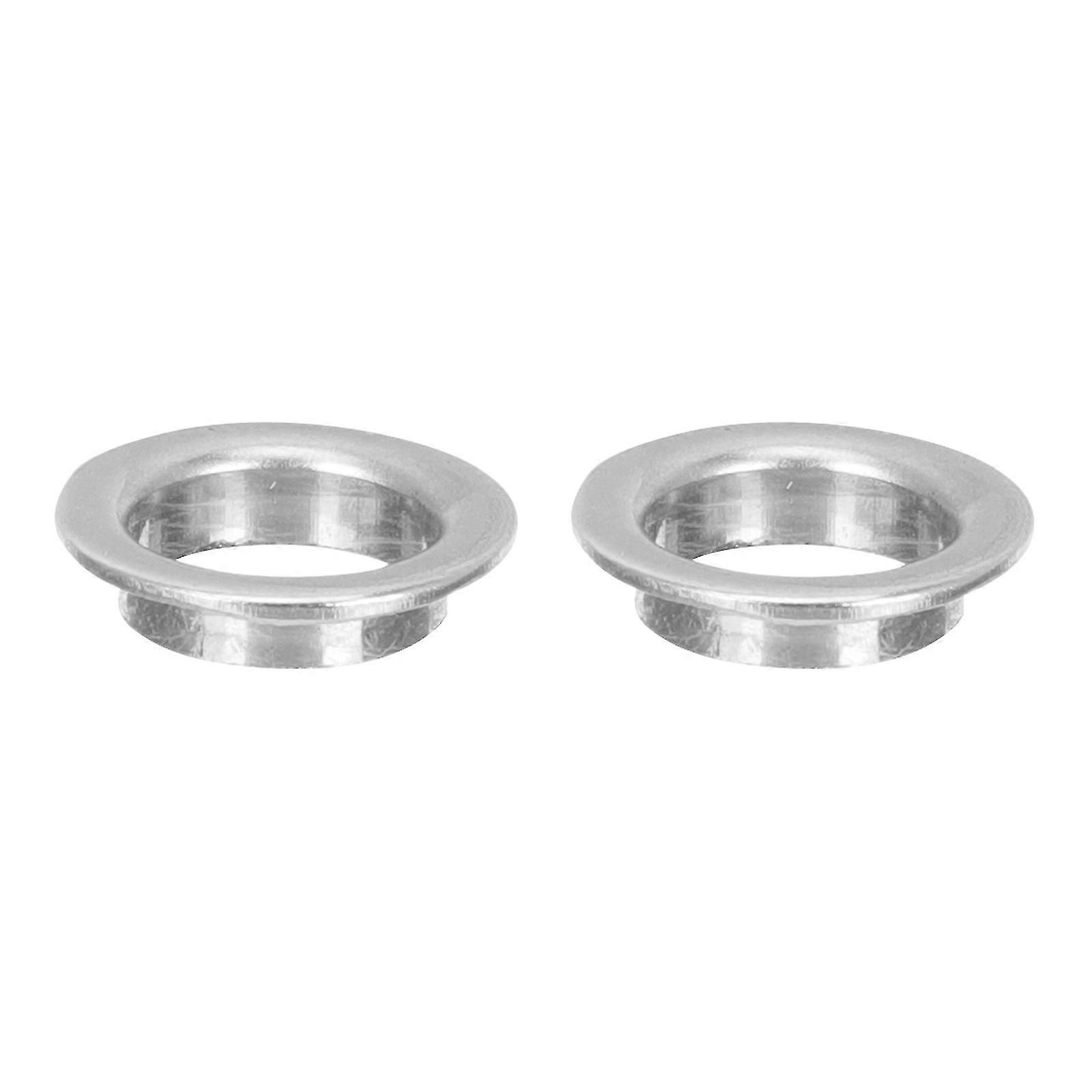 Nickel-plated brass flute pad cup sleeve, silver, 4-piece set.