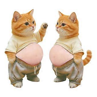 2pcs Big Belly Stickers Stress Relief 3D Soft Toys Cute Decorative S0B7