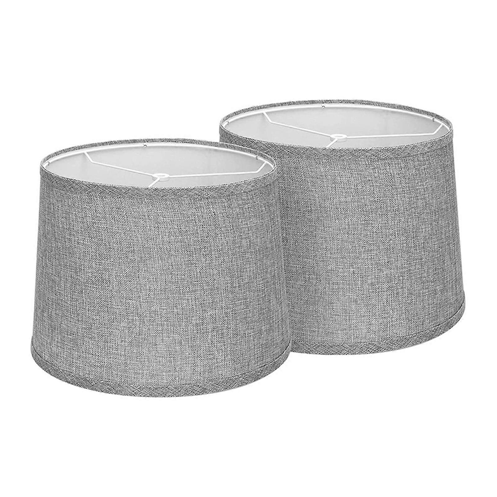 2Pcs Fabric Lamp Shade Metal Frame Construction Universal Simple Installation Light Cover Lampshade